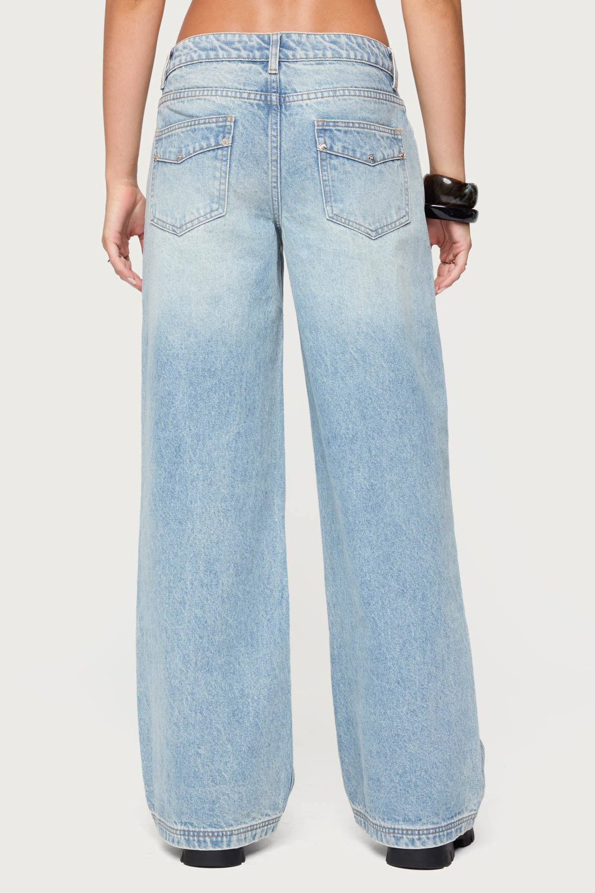 Dema Western Low Rise Baggy Jeans